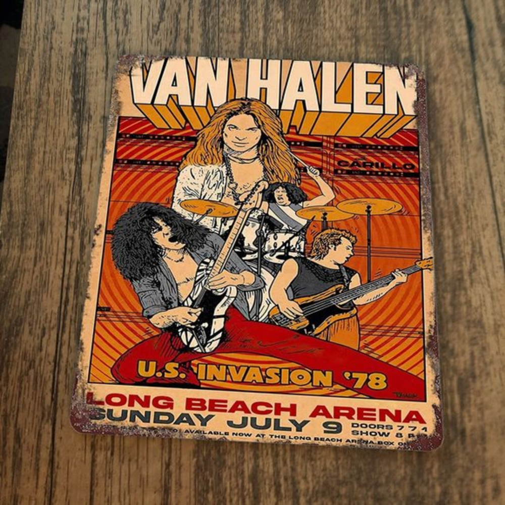 Van Halen Long Beach‎ Arena Poster 1978 Mouse Pad